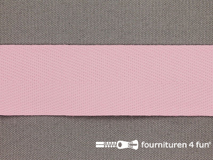 Rol 25 meter luxe keperband - 30mm - baby roze