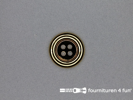 Clownsknoop - metallic - 28mm - donker goud