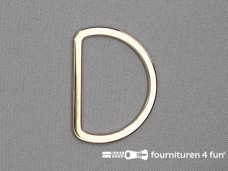 Platte D-ring - 40mm - goud