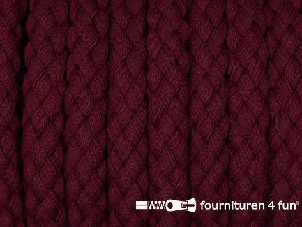 Katoenen koord - grof - 8mm - bordeaux rood