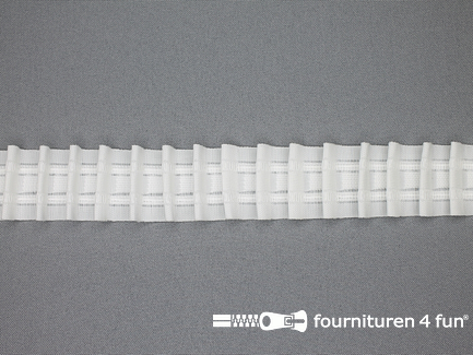 Rol 50 meter gordijnband 30mm - wit - met koord