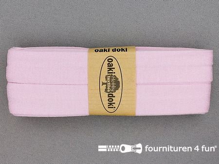 Oaki Doki Tricot biaisband - 20mm x 3 meter - baby roze (011)