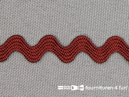 Zigzag band 11mm wijn rood