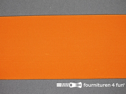 Gekleurd soepel elastiek - 80mm - oranje