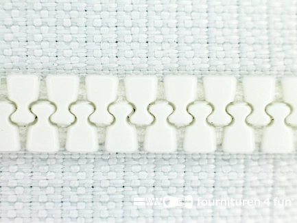 Deelbare bloktand rits 6mm wit