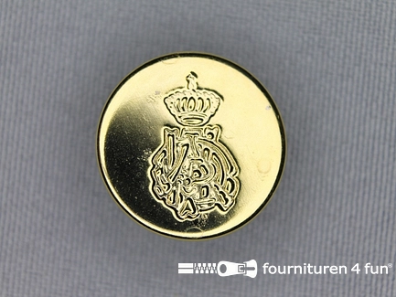 Gouden knoop 20mm kroon
