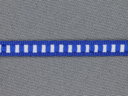 Modern band 6mm ribbel kobalt blauw