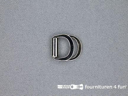 Dubbele D-ring 10mm chroom