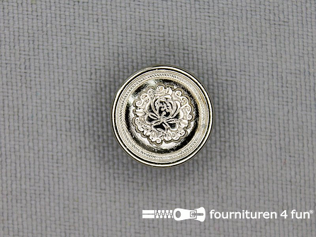 Zilveren knoop 13mm vintage