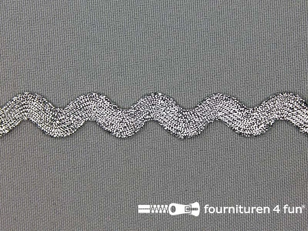 Zigzag band - 12mm - metallic - zilver