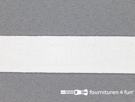 Luxe keperband - 25mm - wit
