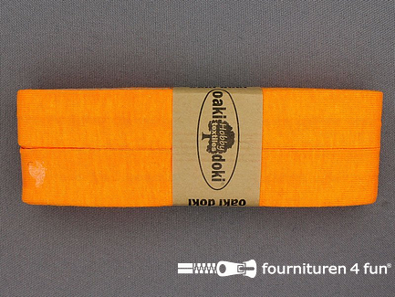 Oaki Doki Tricot biaisband - 20mm x 3 meter - neon oranje (952)
