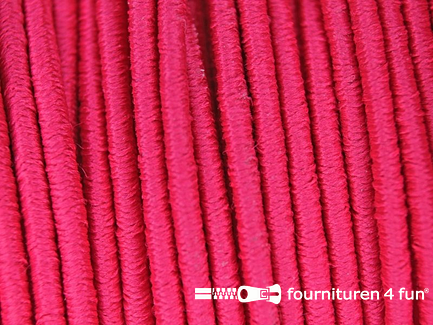 Rol 100 meter elastisch koord 2,5mm fuchsia roze