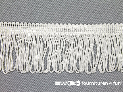 COUPON 1,75 meter charleston franje - 45mm - wit - B-KEUZE