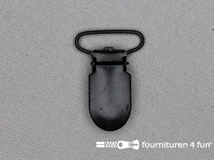 Bretelclips - 25mm - mat zwart - B-KEUZE