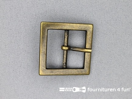Metalen gesp 25mm vierkant brons
