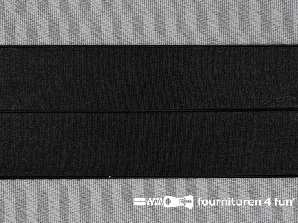 Rol 20 meter elastische biasband 40mm zwart