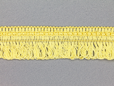 Viscose franje 30mm licht geel