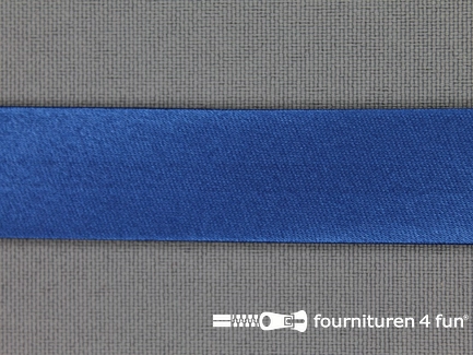 Satijnen biasband 18mm helder blauw