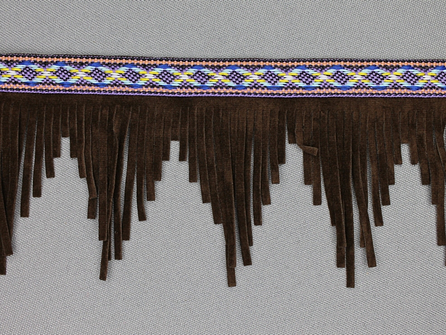 Indianen franje 60mm donker bruin
