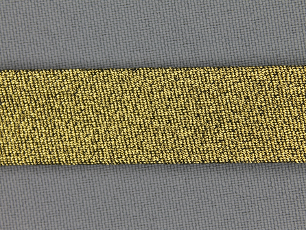Lurex biasband 18mm donker goud