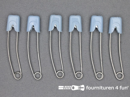 Luierspelden - 58mm - licht blauw - 6 stuks