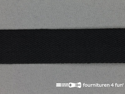 Rol 50 meter luxe keperband 25mm zwart