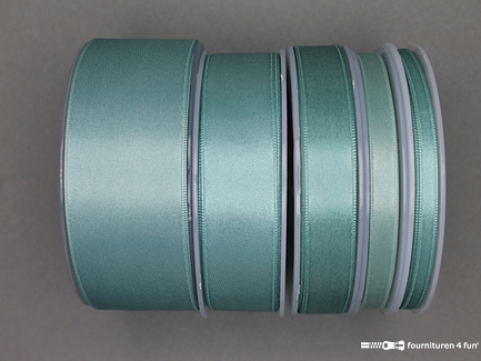 Rol 25 meter luxe satijn lint - dubbelzijdige kwaliteit - 38mm - antique groen