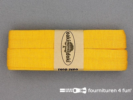 Oaki Doki Tricot biaisband - 20mm x 3 meter - geel (712)