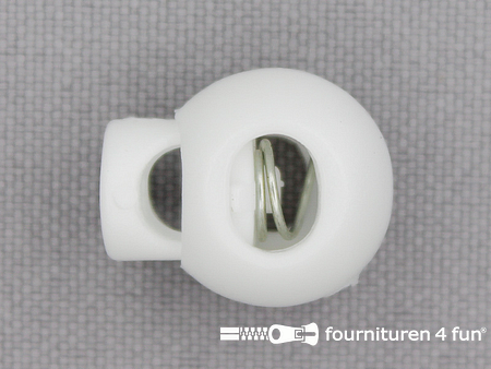 Koord stopper 18mm bal wit
