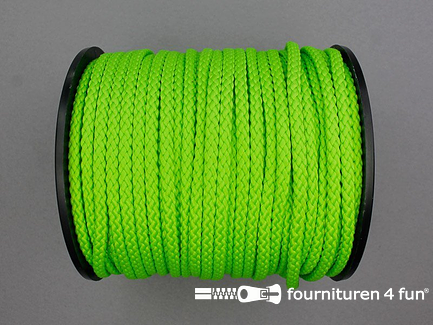Rol 50 meter polypropyleen touw - 4mm - lime groen