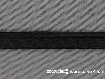Rol 25 meter satijnen paspelband 10mm zwart
