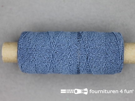 Elastisch garen - rimpel elastiek - 30 meter - jeans blauw