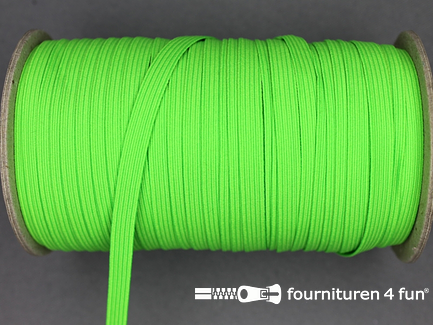 5 Meter gekleurd elastiek - 6mm - neon groen