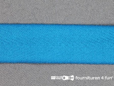 COUPON 33,7 meter Luxe keperband - 30mm - donker aqua blauw