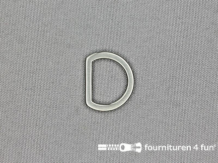 Platte D-ring - 15mm - chroom