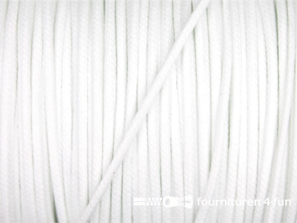 Rol 50 meter katoen wax-look koord 1,5mm wit
