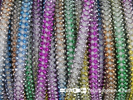 Strass koord 8mm multicolor