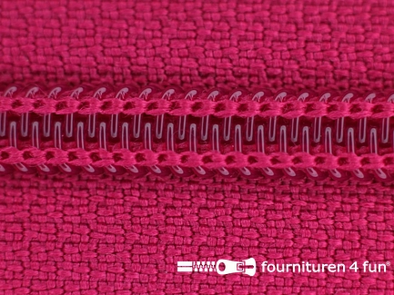 Deelbare spiraal rits nylon 5mm fuchsia roze