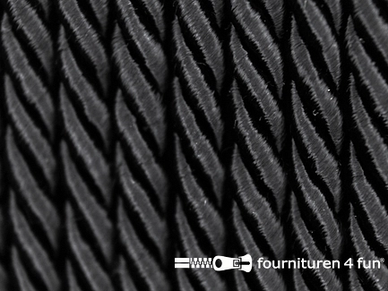 Viscose meubel koord - 5mm - zwart