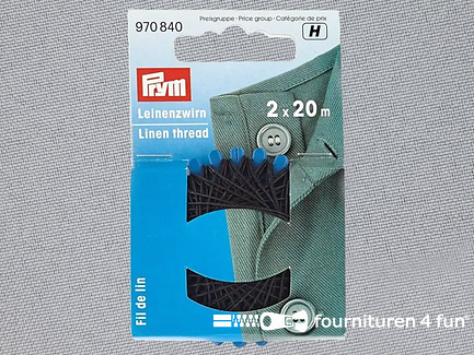  Prym linnengaren - zwart - 2x20 meter - 970840