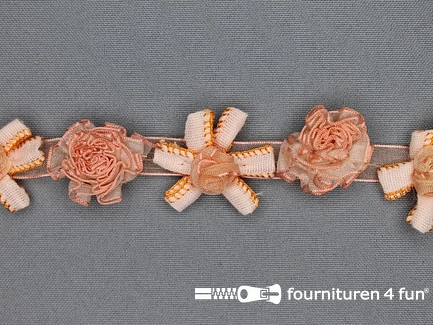 Bloemenkant 26mm zalm oranje