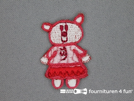 Kids applicatie 38x26mm beerin rood