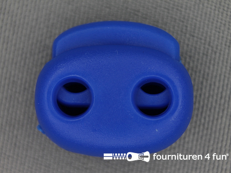 Koord stopper 21mm dubbel kobalt blauw