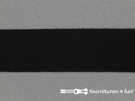 Luxe keperband - 28mm - zwart