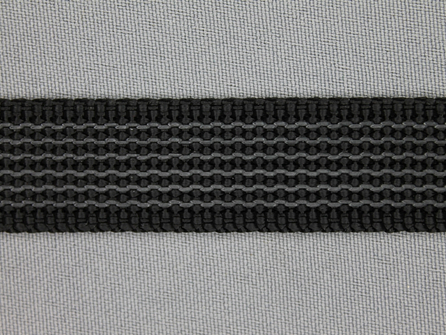 Rubber halsband 20mm zwart