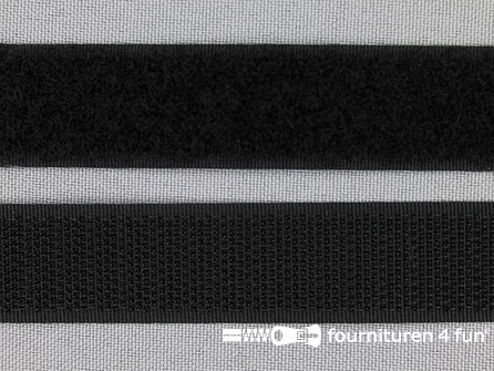 Rol 25 meter klittenband 30mm zwart