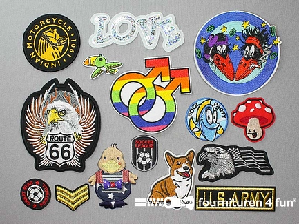Collectie strijkapplicaties - 15 delige set - opstrijkbare patches