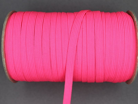 50 Meter rol elastiek 6mm neon roze