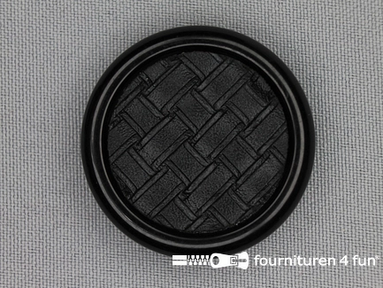 Design knoop 38mm vlechtwerk zwart